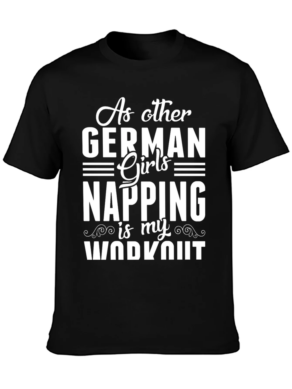 Funny German Girl Napping Workout T-Shirt product image 6