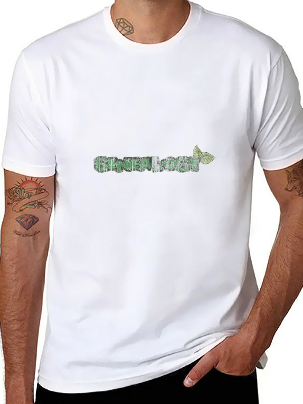 Genealogy T-Shirt - Green Leaf Design product image 10