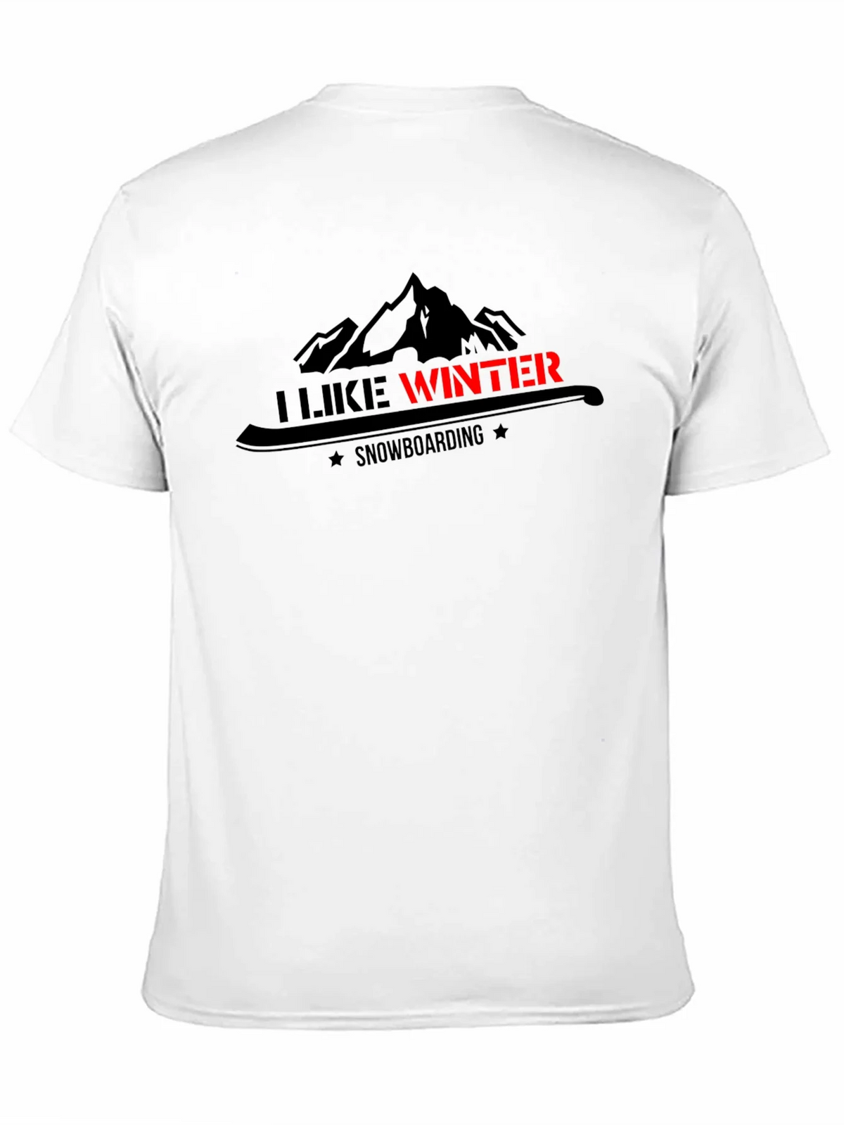 I Like Winter Snowboarding Graphic Black Tee product image 2