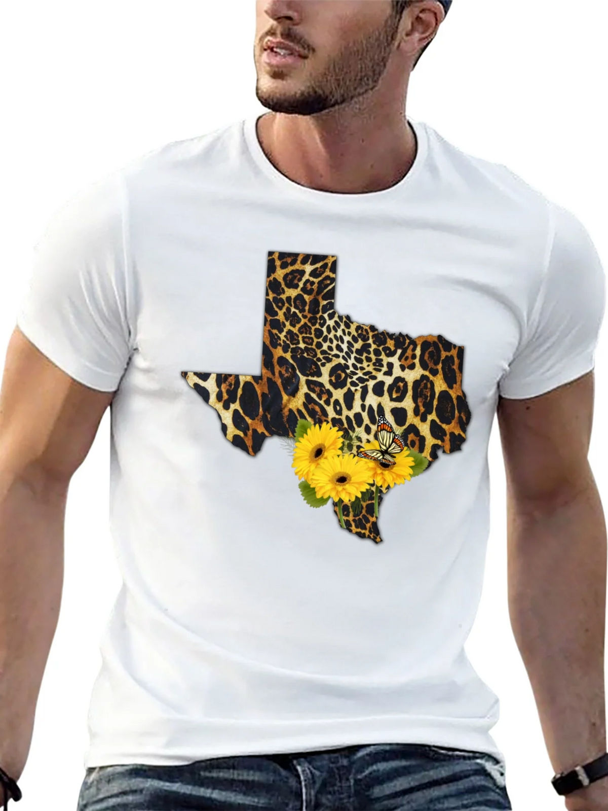 Texas Leopard Print Sunflower Tee product image 4