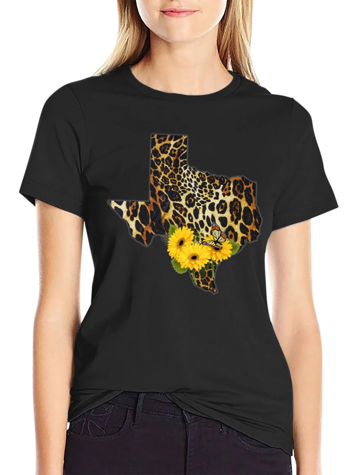 Texas Leopard Print Sunflower Tee product image 5