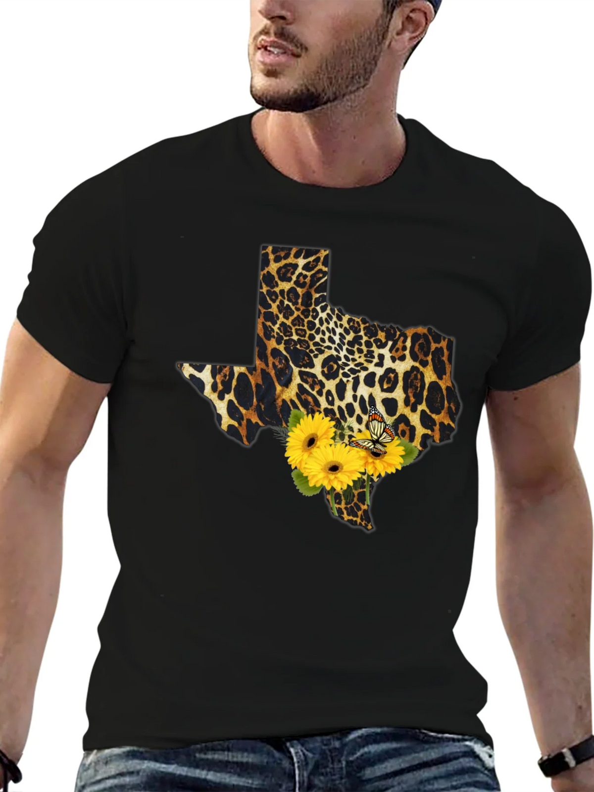 Texas Leopard Print Sunflower Tee product image 9