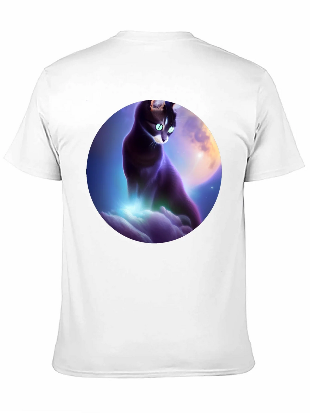 Celestial Cat T-Shirt - Black Graphic Tee product image 2