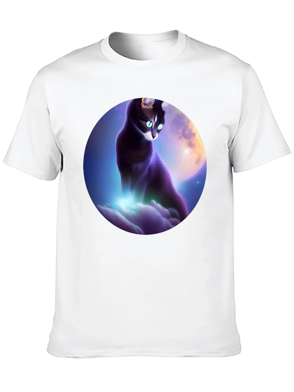 Celestial Cat T-Shirt - Black Graphic Tee product image 12