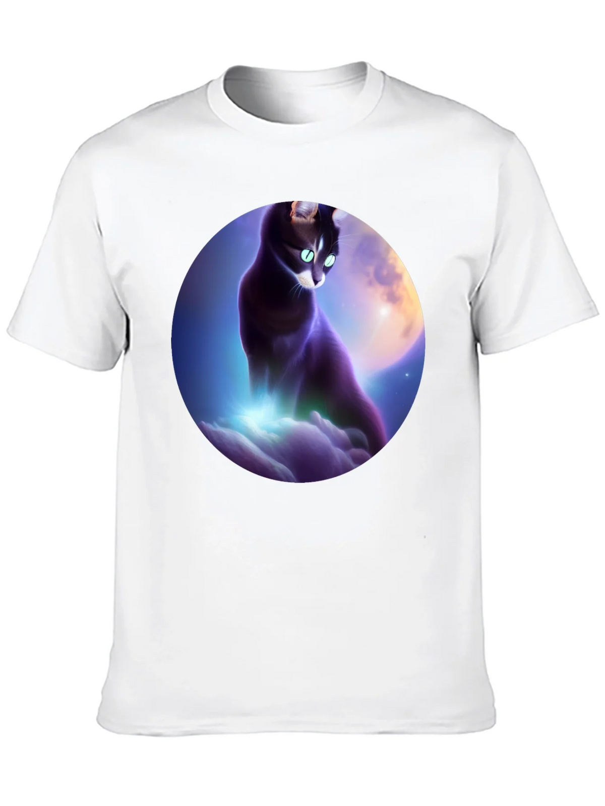 Celestial Cat T-Shirt - Black Graphic Tee product image 12