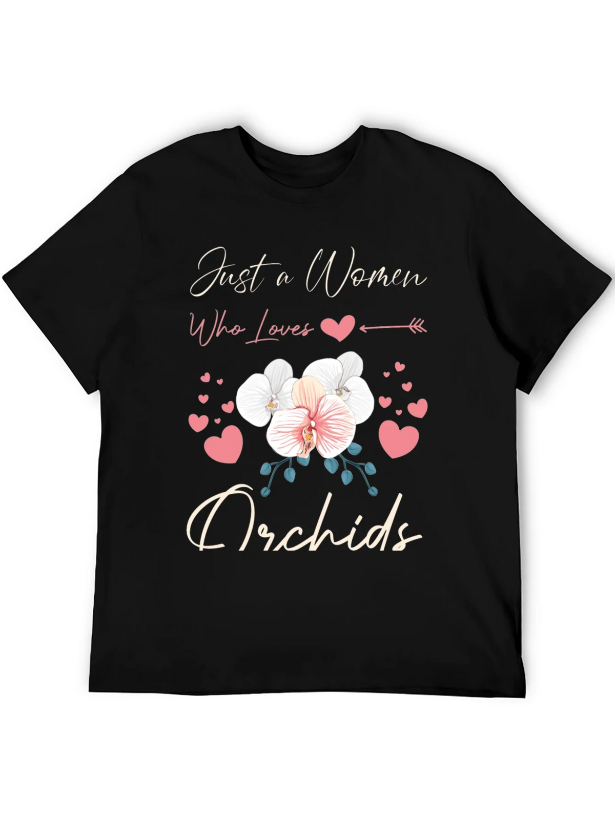 Just a Woman Who Loves Orchids T-Shirt product image 8