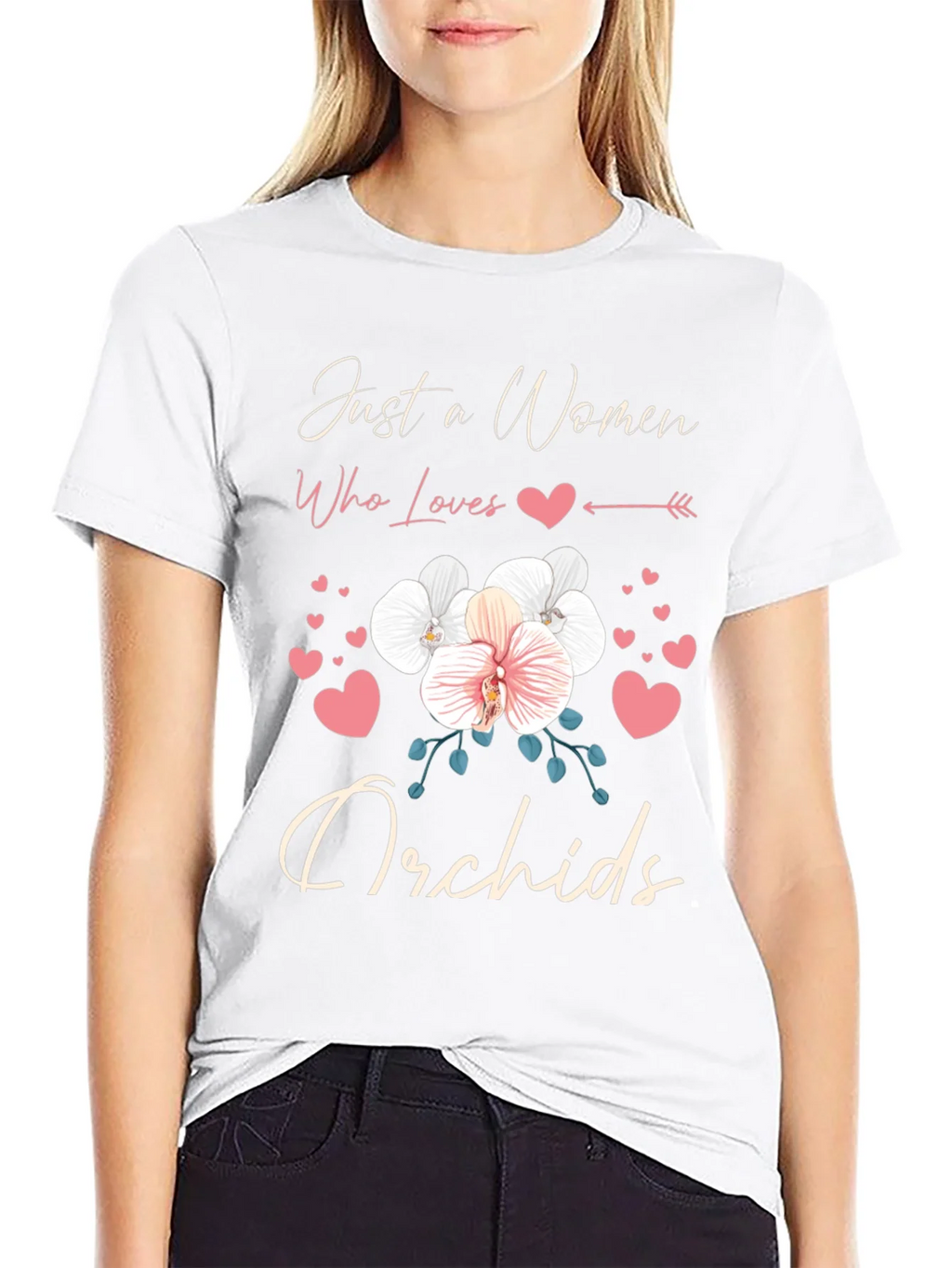 Just a Woman Who Loves Orchids T-Shirt product image 11