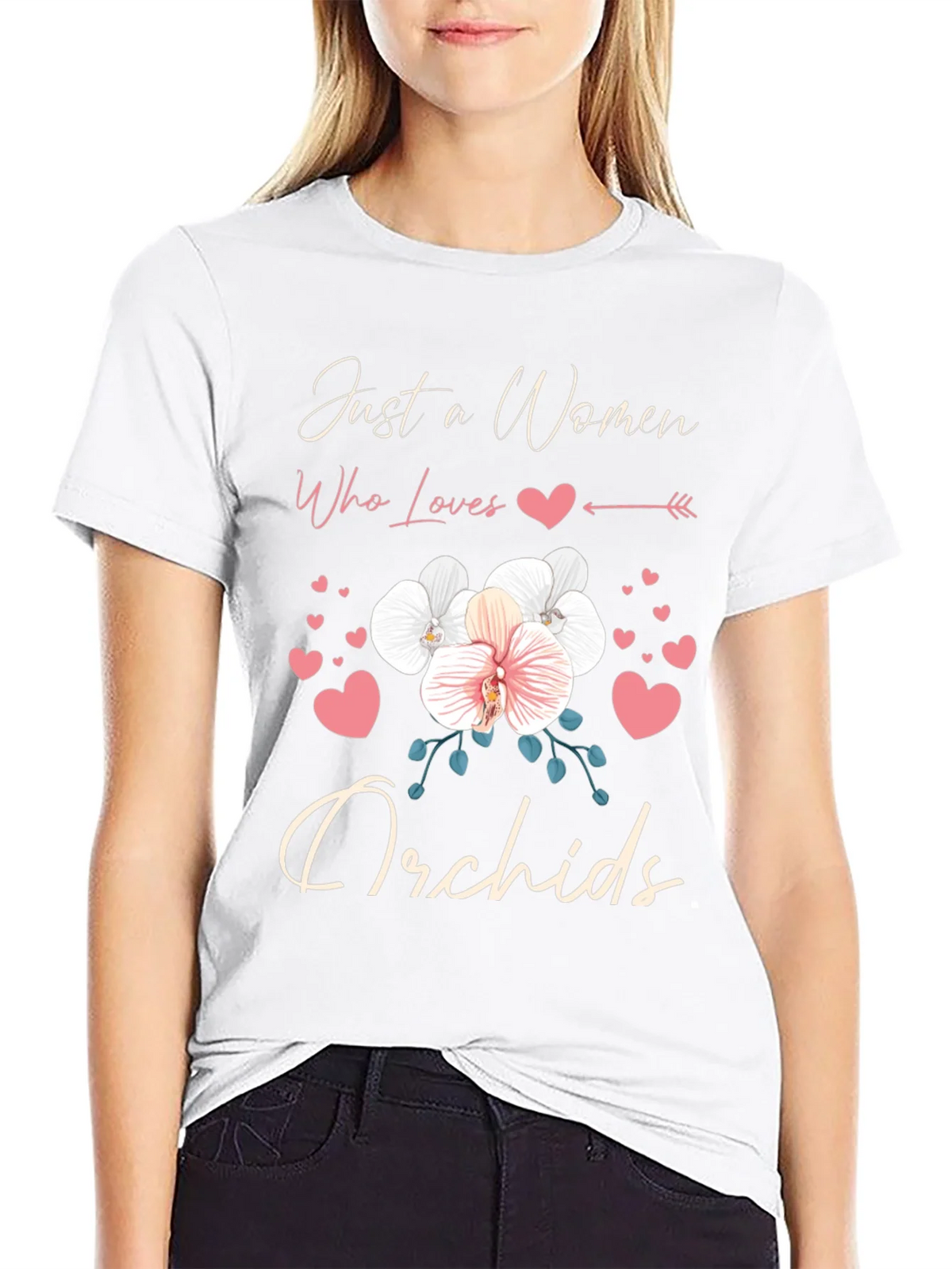 Just a Woman Who Loves Orchids T-Shirt product image 11