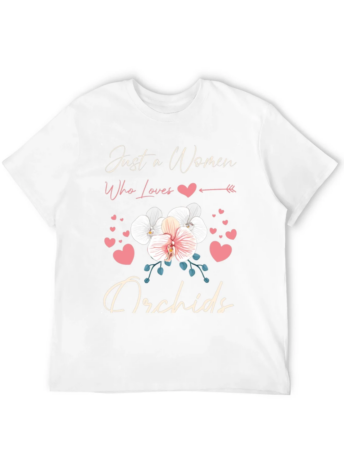 Just a Woman Who Loves Orchids T-Shirt product image 3