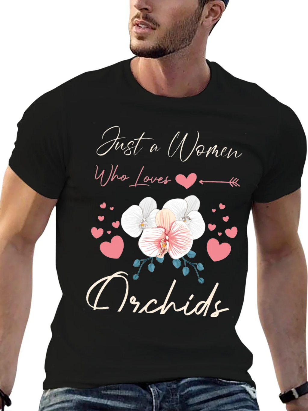 Just a Woman Who Loves Orchids T-Shirt product image 9