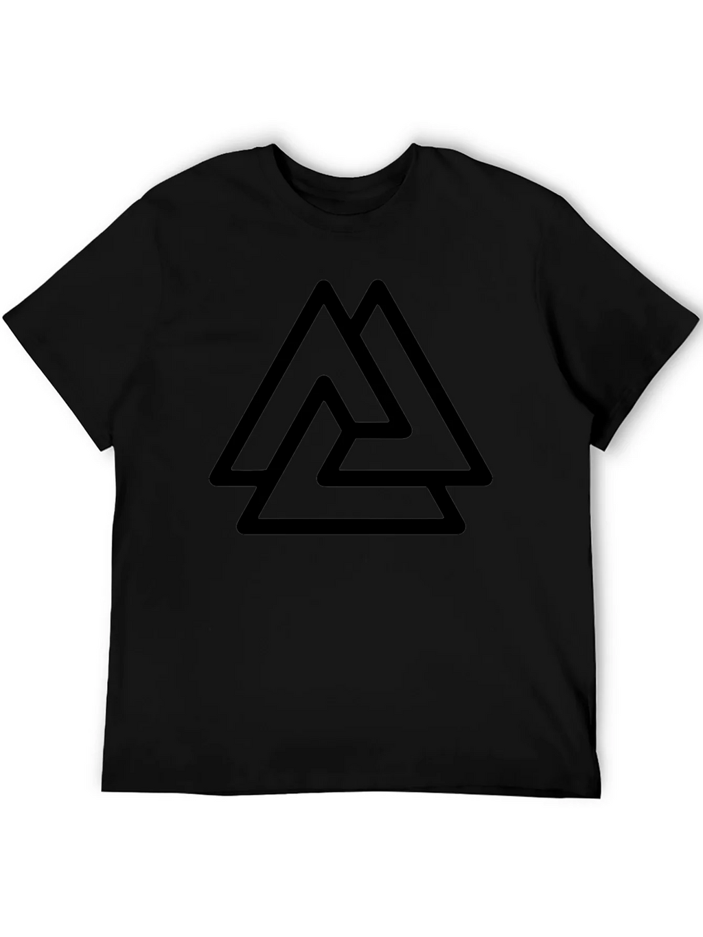 Mens Black T-Shirt with Valknut Symbol product image 8