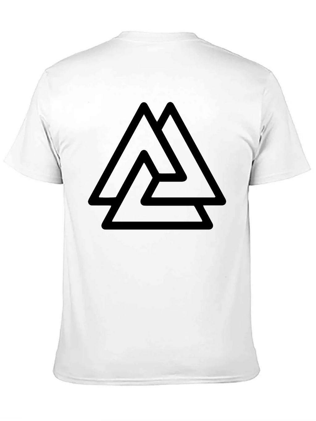 Mens Black T-Shirt with Valknut Symbol product image 2