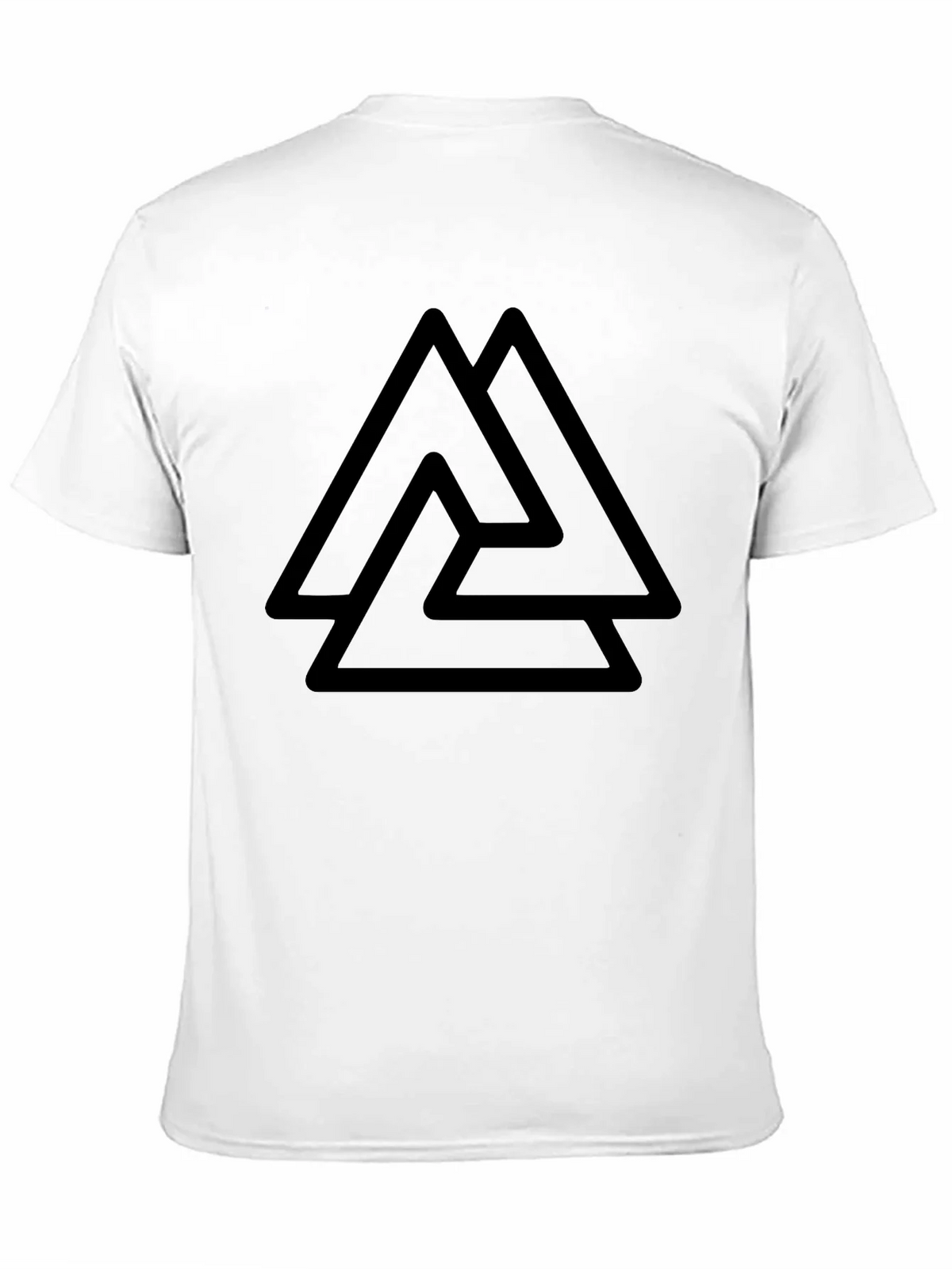 Mens Black T-Shirt with Valknut Symbol product image 2