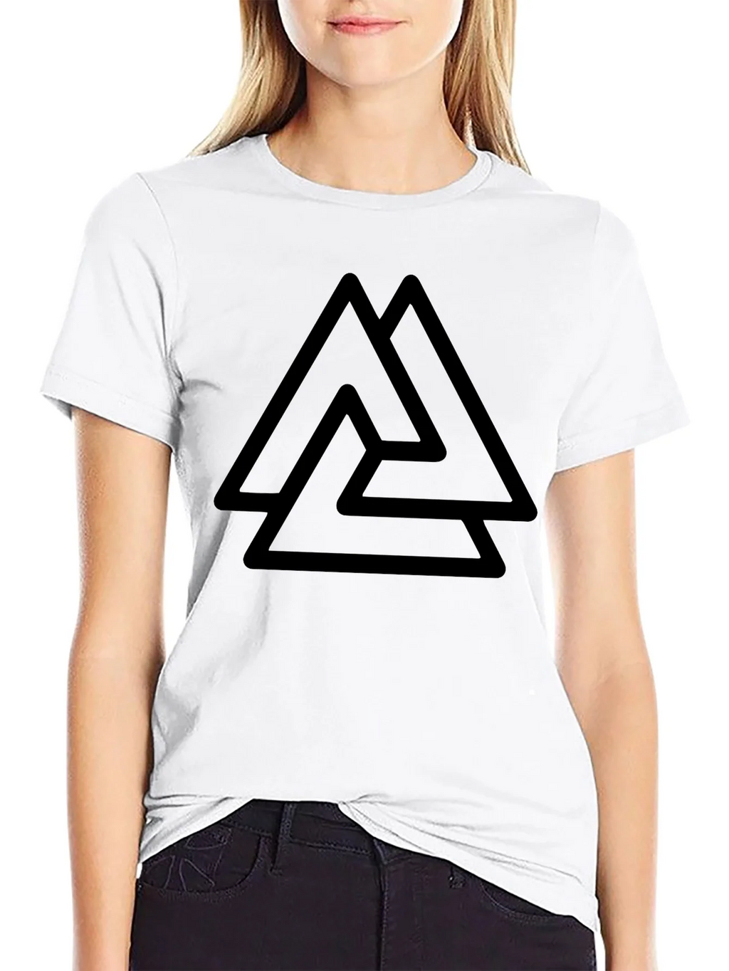 Mens Black T-Shirt with Valknut Symbol product image 11