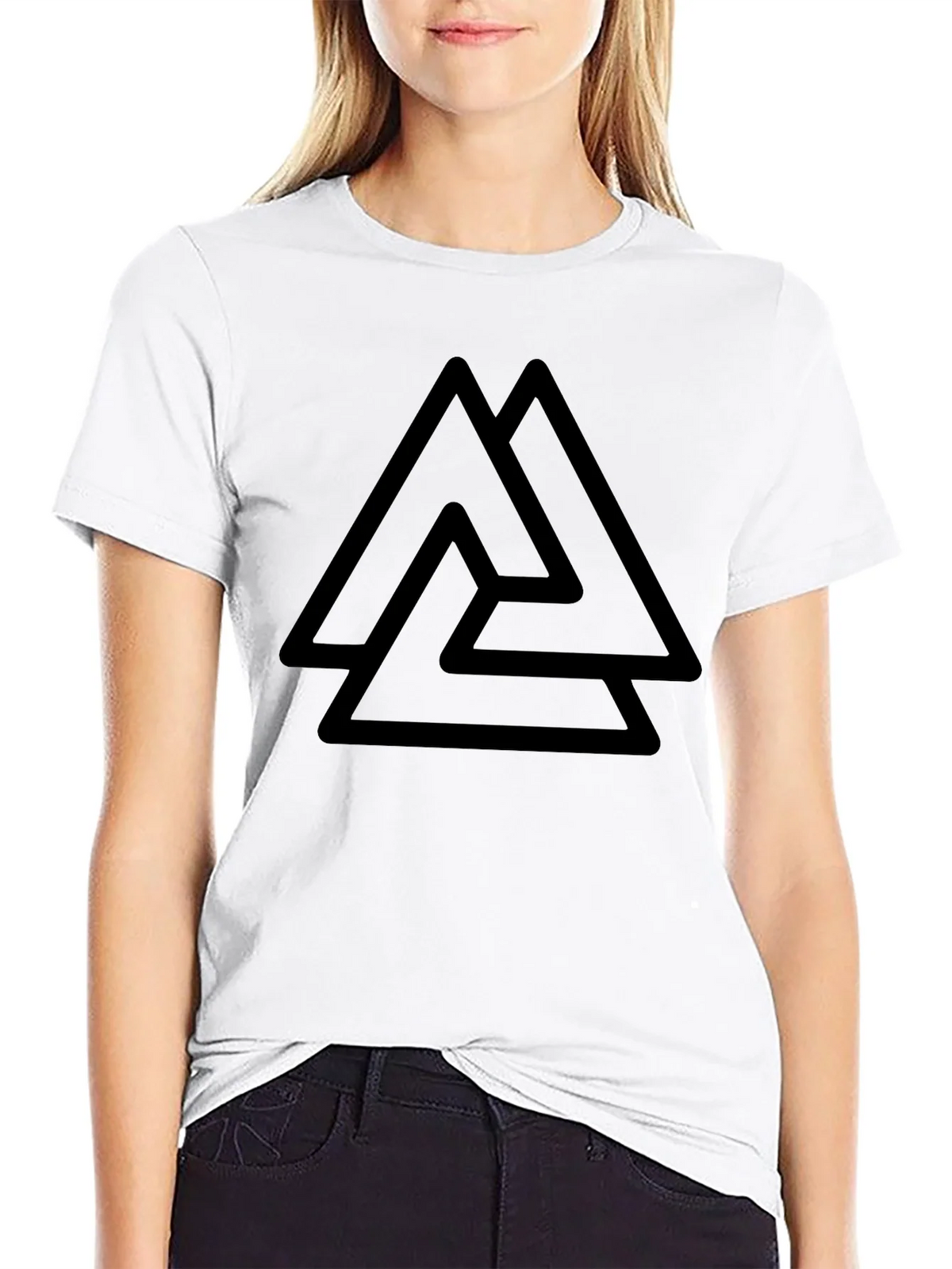 Mens Black T-Shirt with Valknut Symbol product image 11