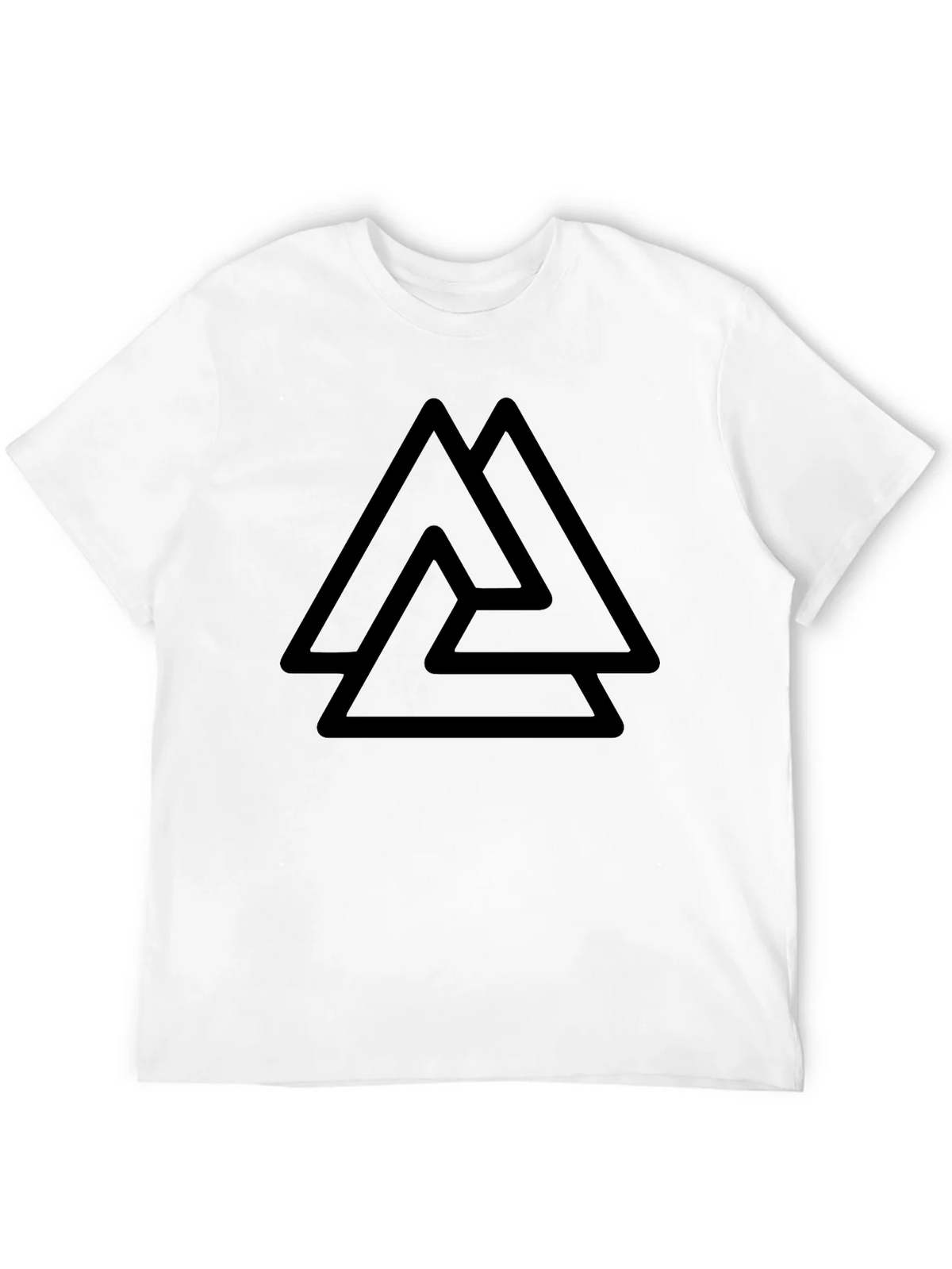 Mens Black T-Shirt with Valknut Symbol product image 3