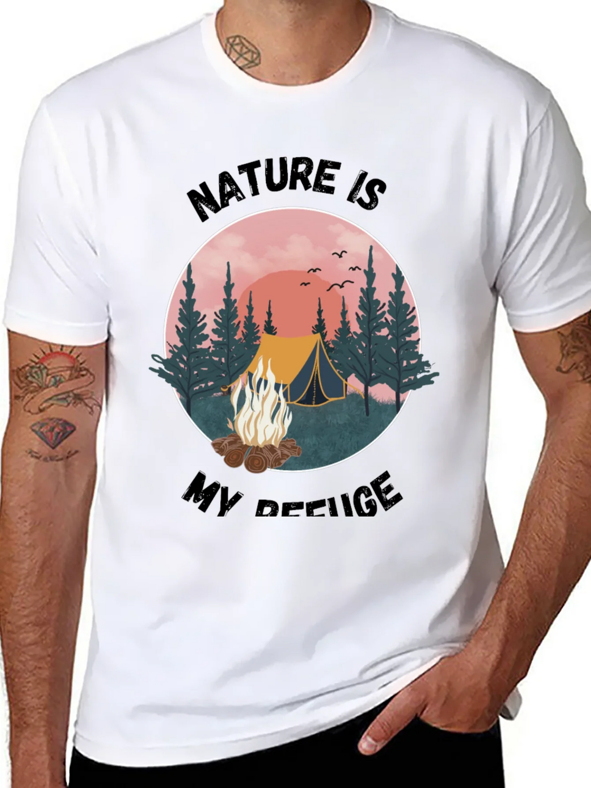 Nature Is My Refuge Camping Graphic Tee product image 10