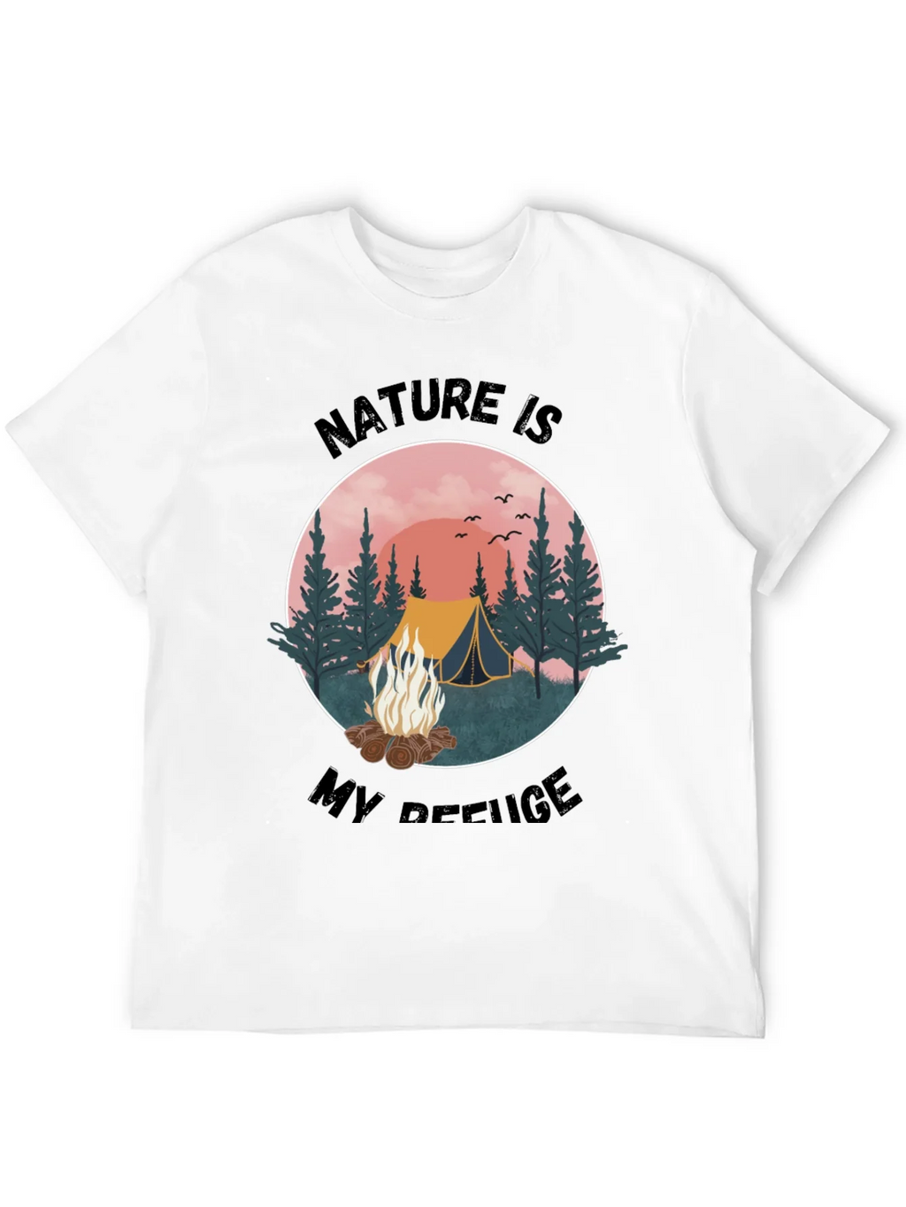 Nature Is My Refuge Camping Graphic Tee product image 3