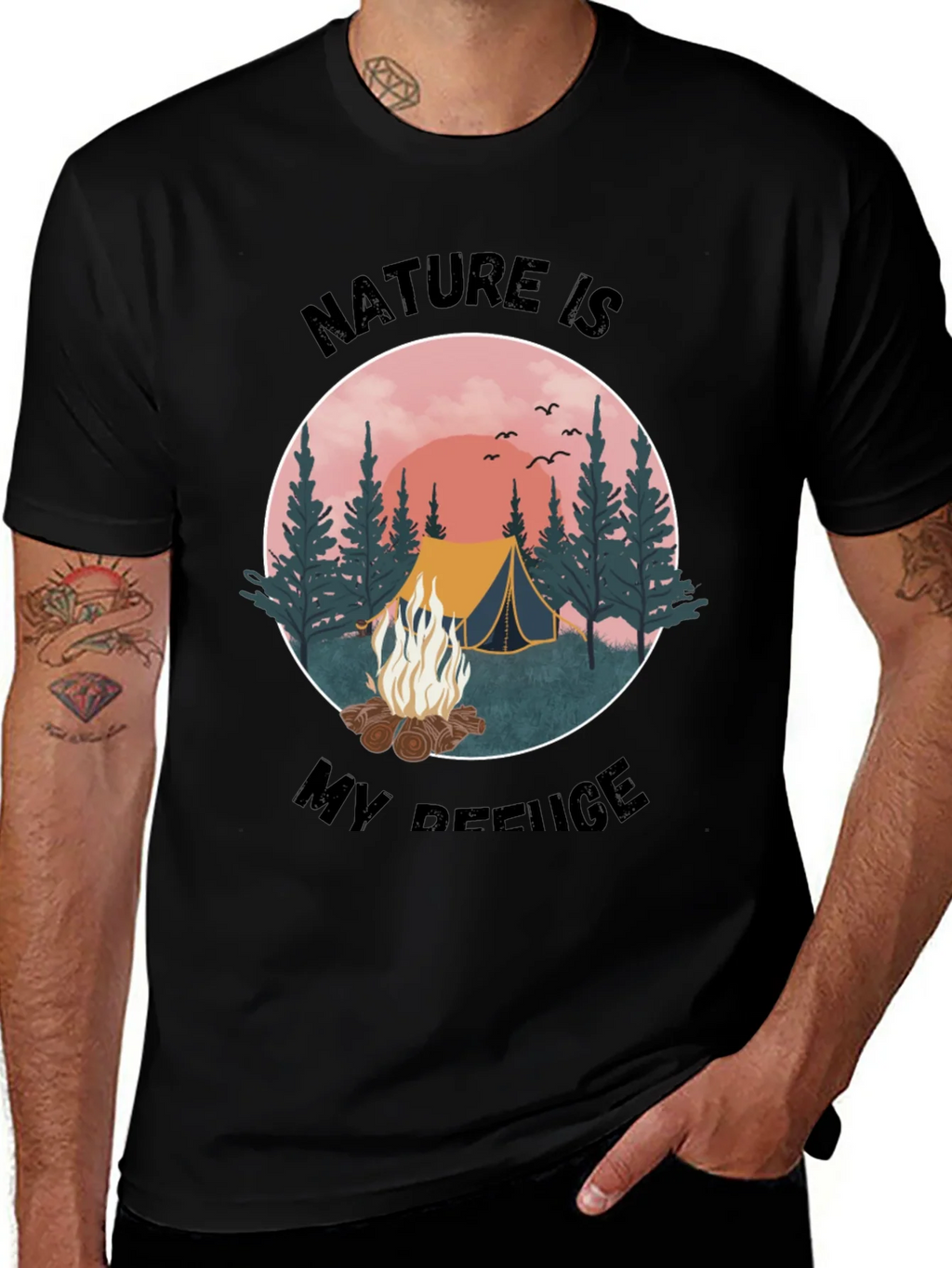 Nature Is My Refuge Camping Graphic Tee product image 1