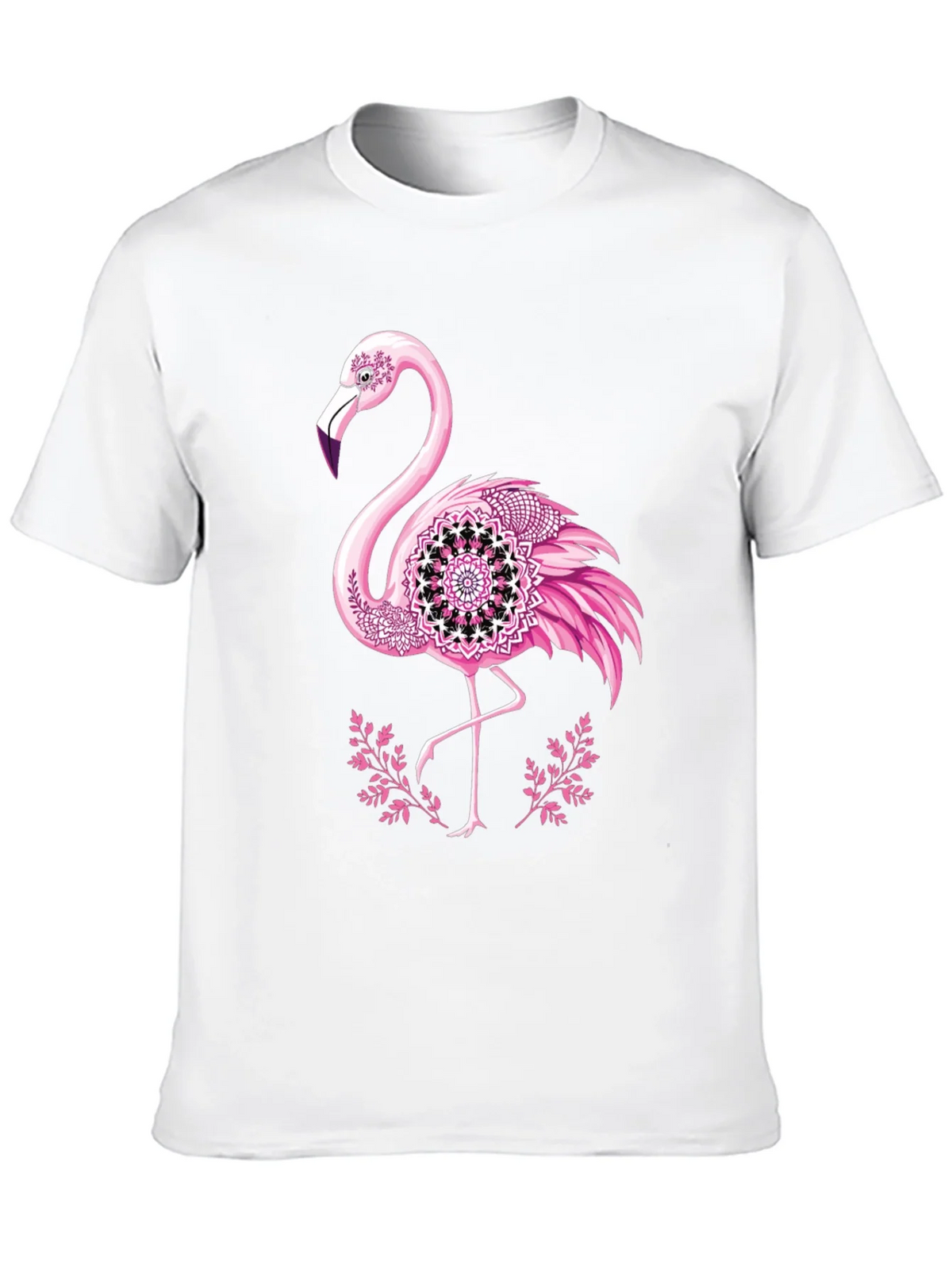 Flamingo Mandala Graphic Tee - Mens Black T-Shirt product image 12