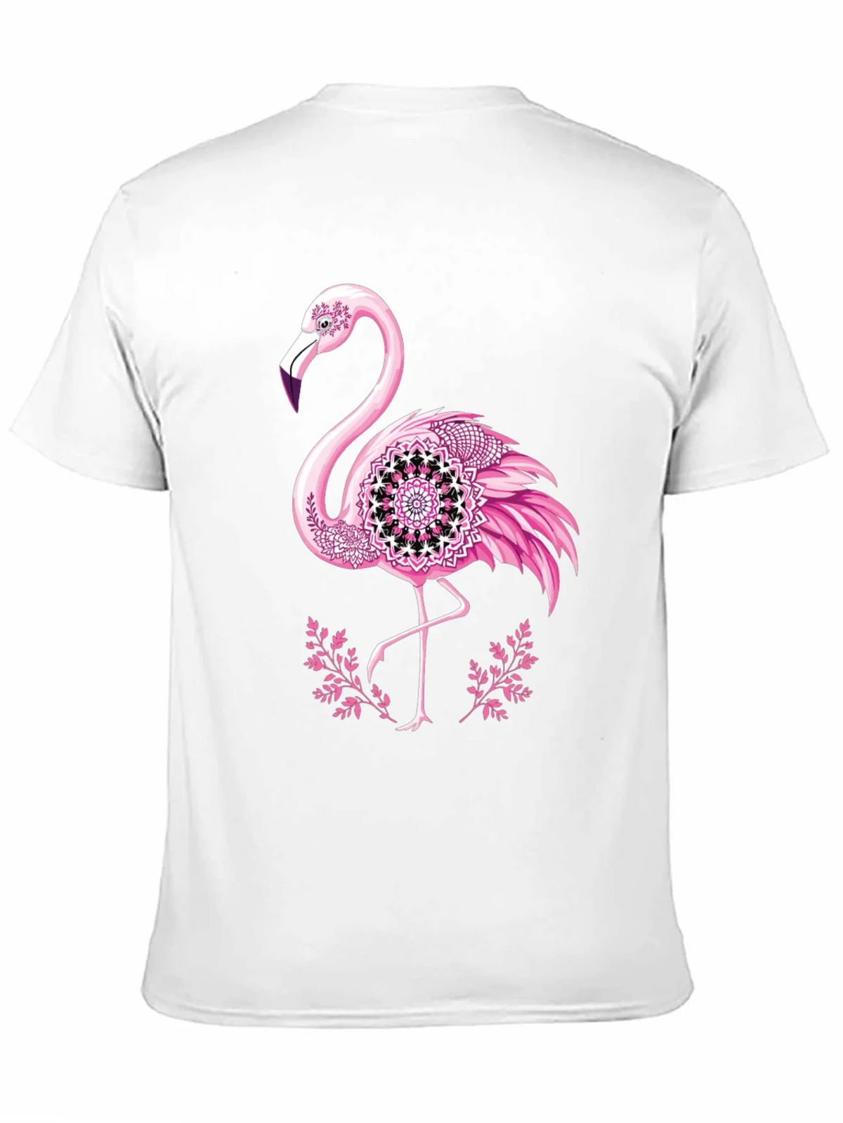 Flamingo Mandala Graphic Tee - Mens Black T-Shirt product image 2