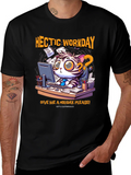 Hectic Workday Cat Graphic T-Shirt product image 1