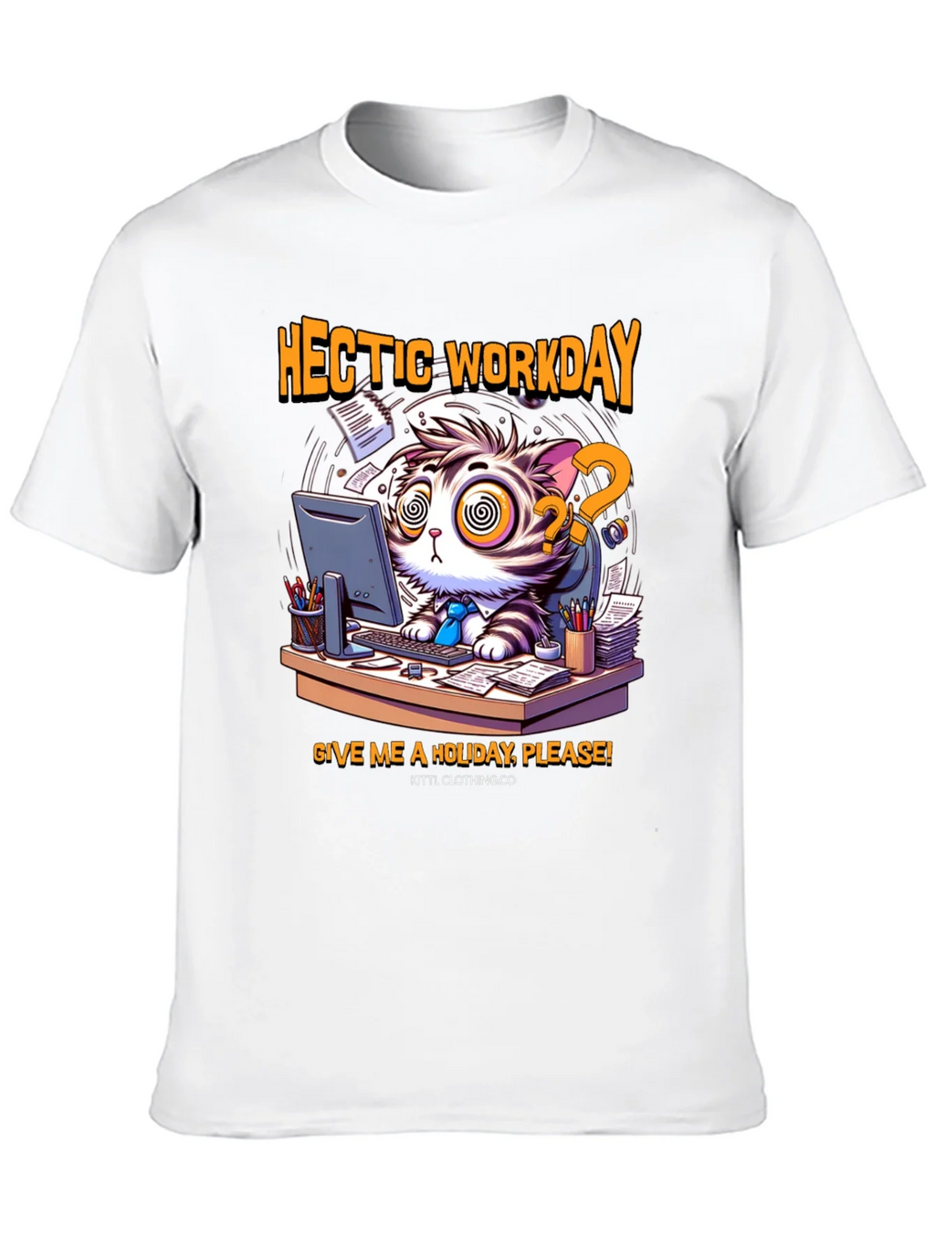 Hectic Workday Cat Graphic T-Shirt product image 12