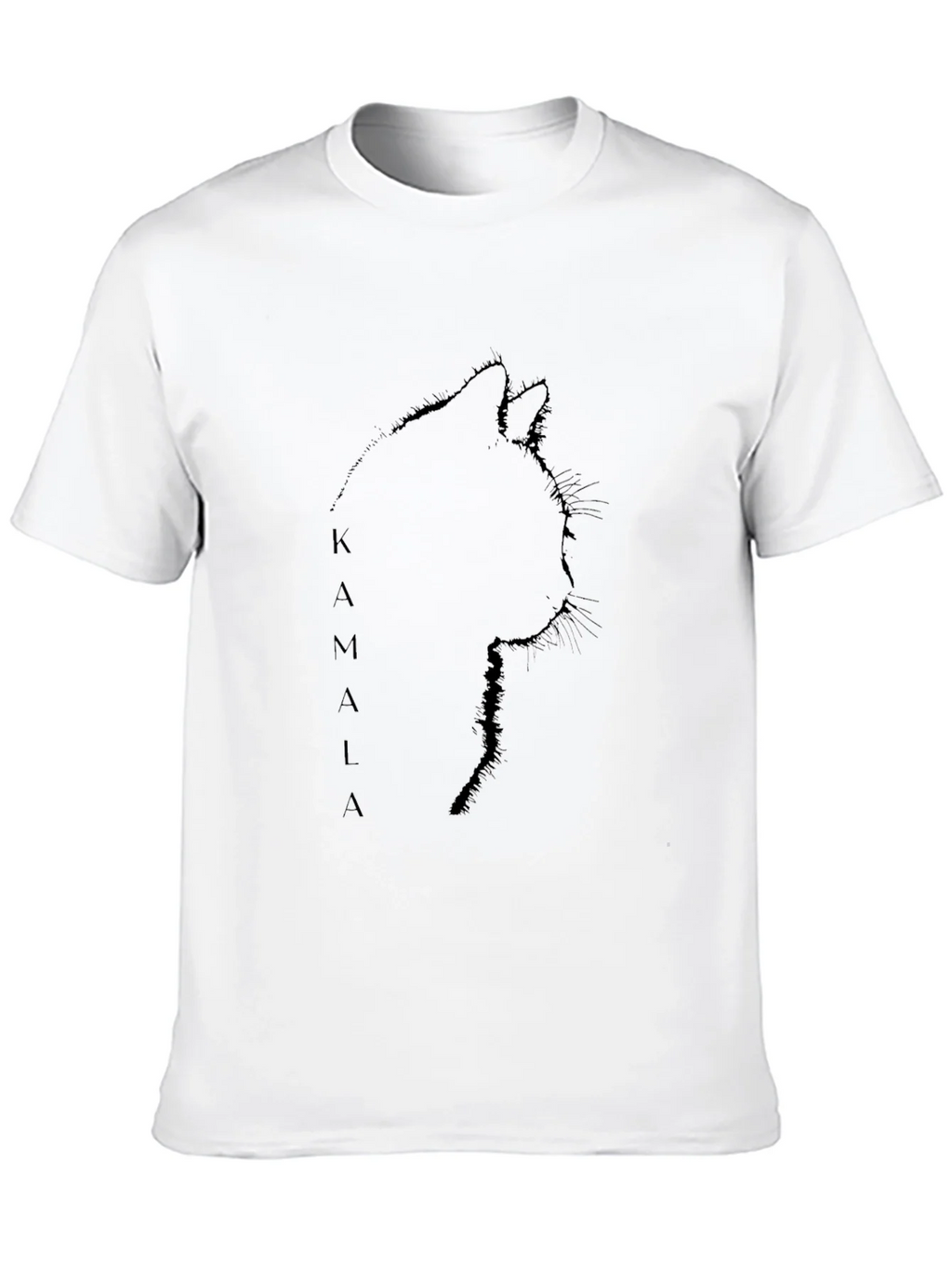 Kamala Cat Silhouette Black T-Shirt product image 12