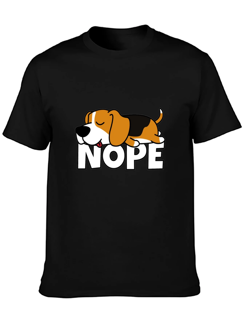 Nope Dog Graphic T-Shirt - Funny Sleepy Beagle Tee product image 6