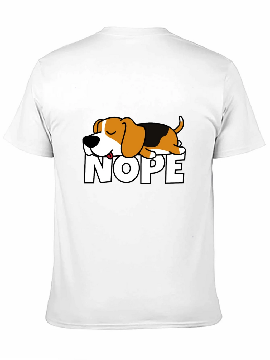 Nope Dog Graphic T-Shirt - Funny Sleepy Beagle Tee product image 2