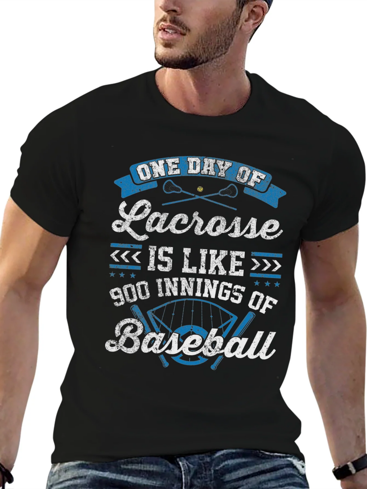 Lacrosse vs Baseball Graphic T-Shirt product image 9