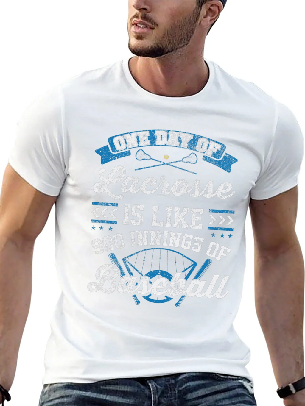 Lacrosse vs Baseball Graphic T-Shirt product image 4