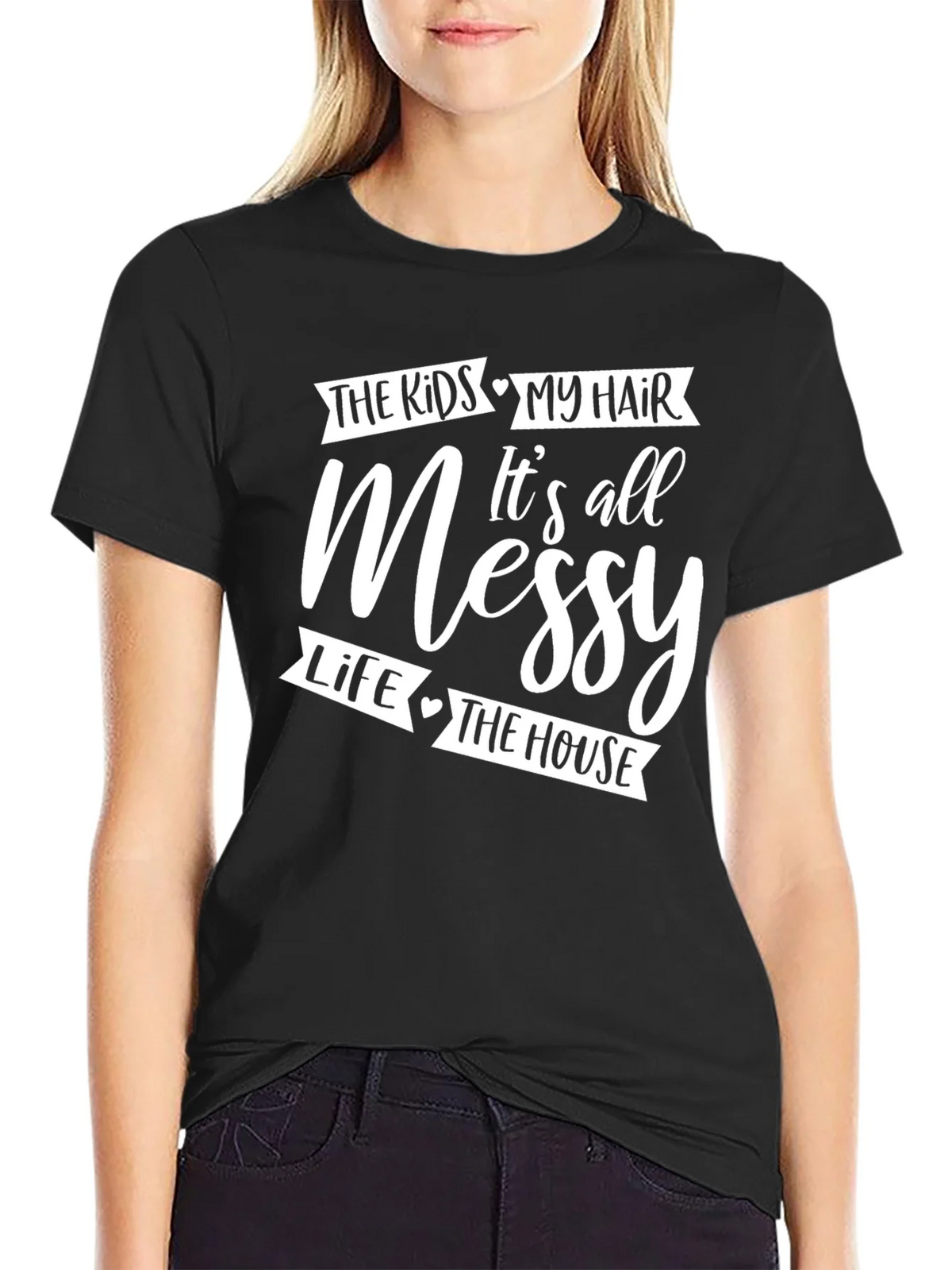 Messy Hair Life Graphic T-Shirt product image 5