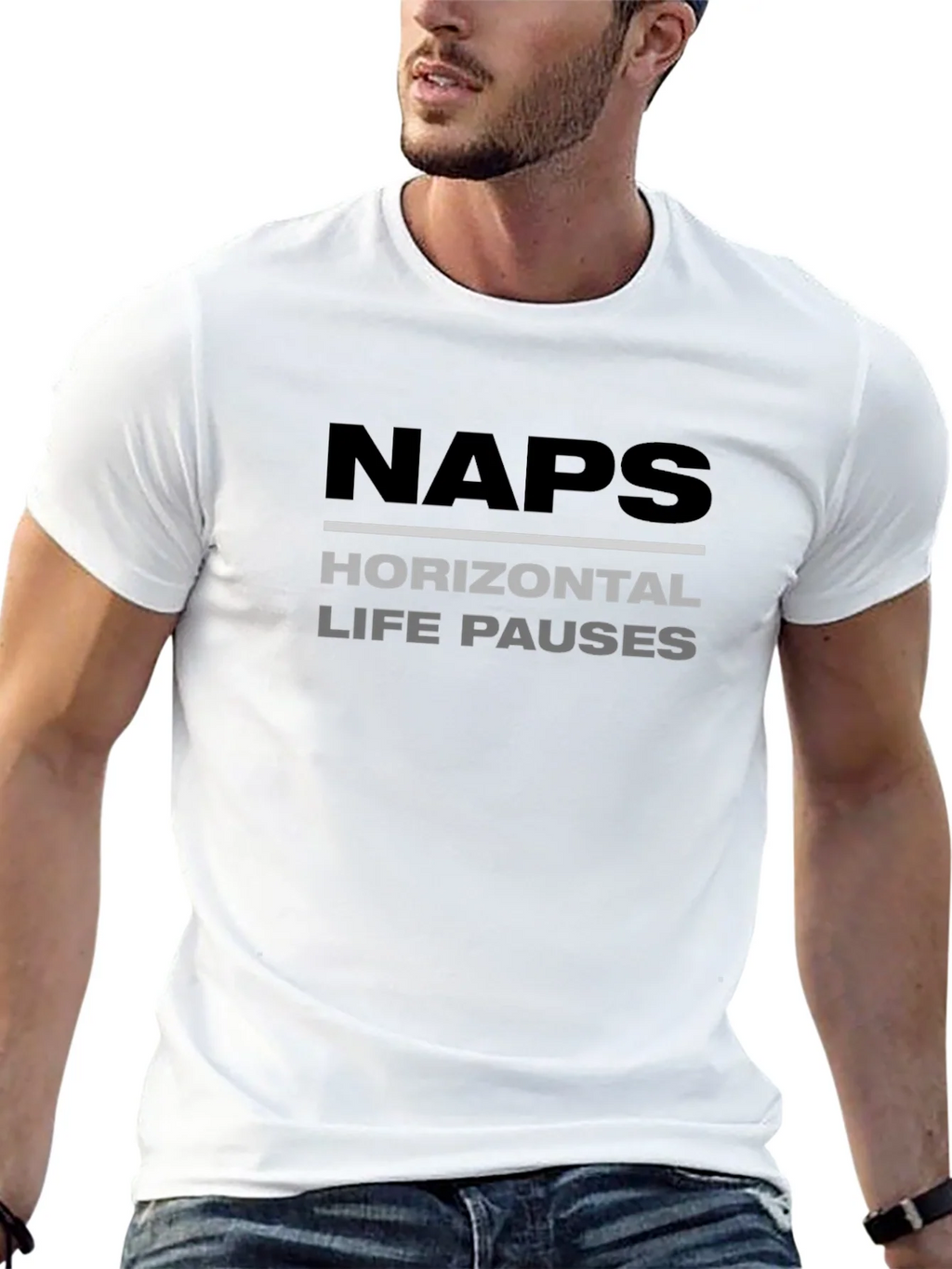 Naps Horizontal Life Pauses Graphic Tee product image 4