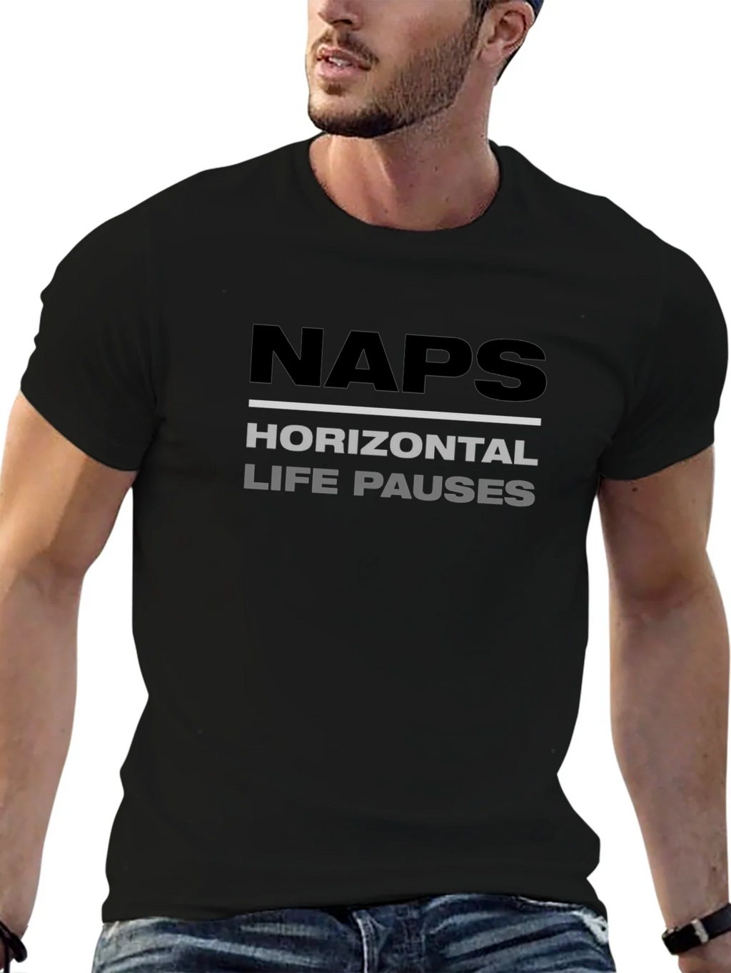 Naps Horizontal Life Pauses Graphic Tee product image 9