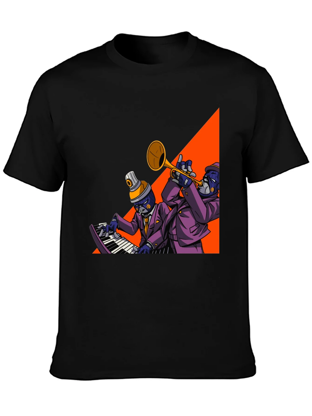 Jazz Duo Graphic Tee - Cool Musician T-Shirt product image 6