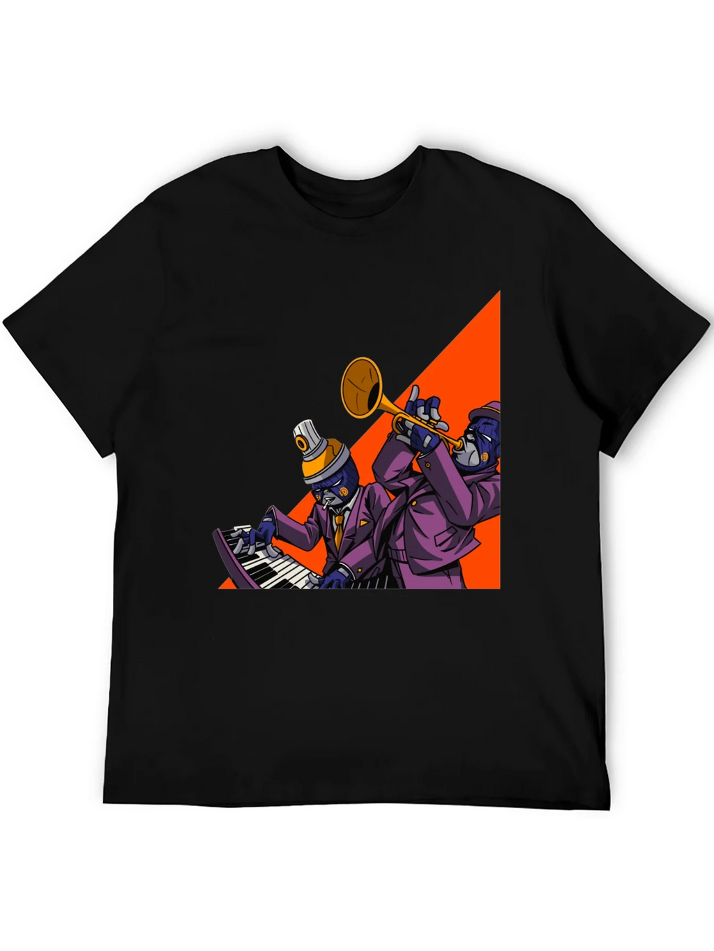 Jazz Duo Graphic Tee - Cool Musician T-Shirt product image 8