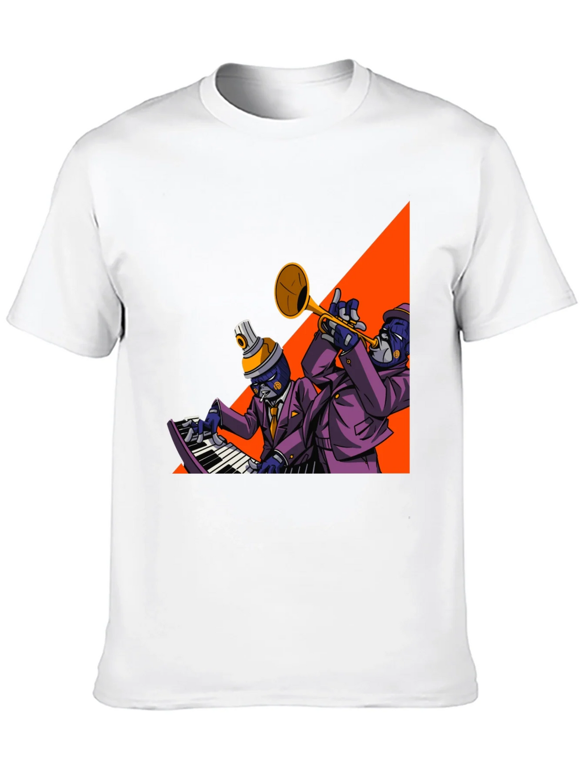 Jazz Duo Graphic Tee - Cool Musician T-Shirt product image 12