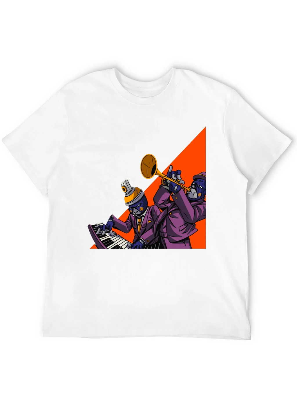 Jazz Duo Graphic Tee - Cool Musician T-Shirt product image 3