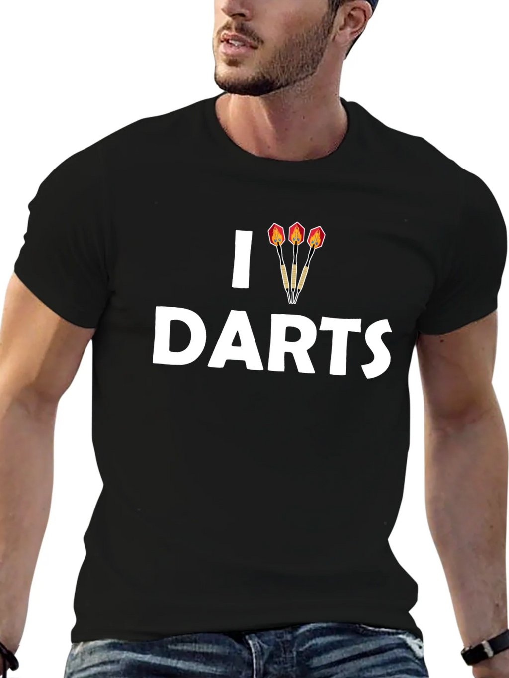 I Dart Darts T-Shirt - Casual Black Tee product image 9