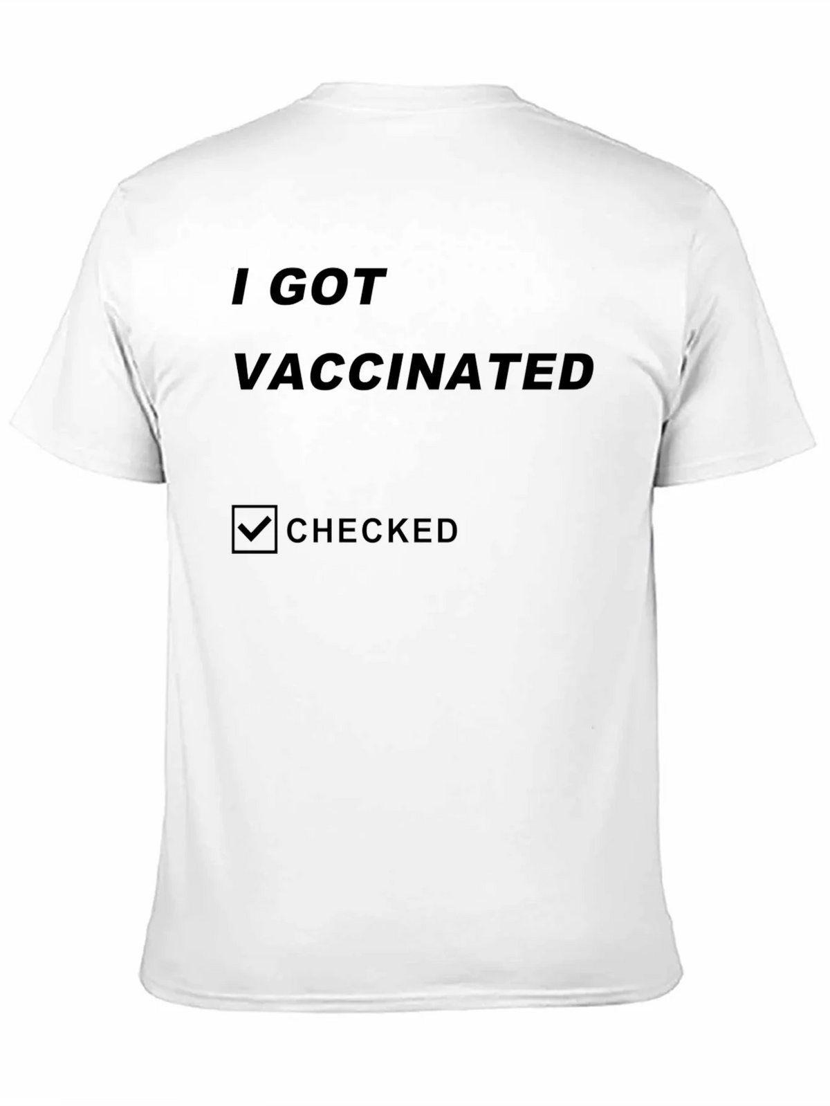 I Got Vaccinated Checked T-Shirt product image 2