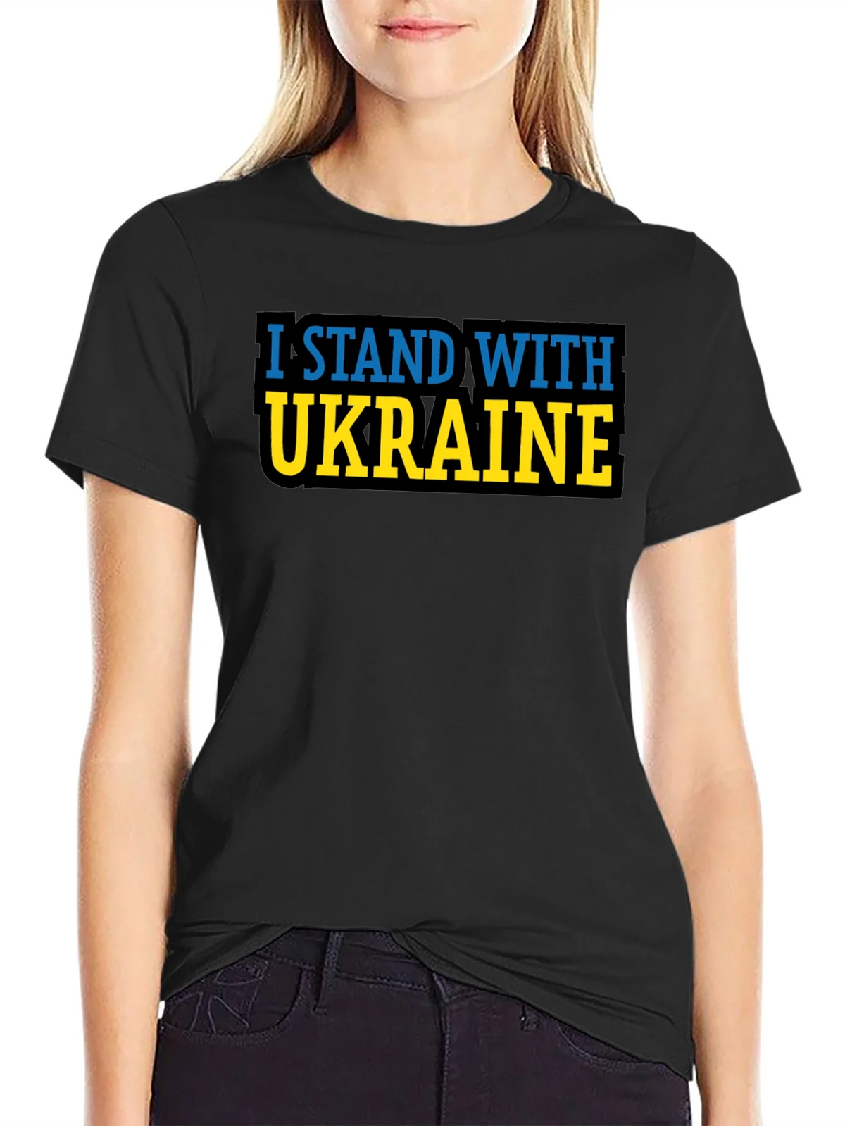 I Stand With Ukraine T-Shirt - Black product image 5