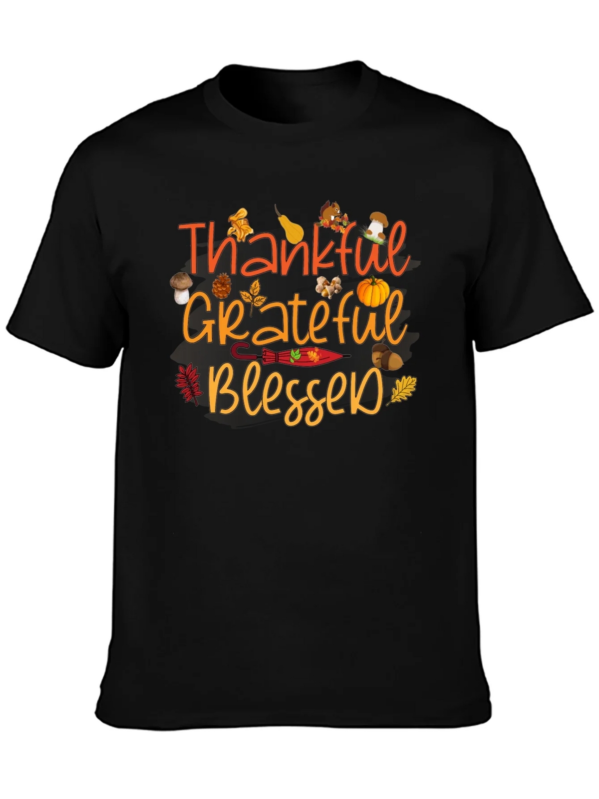 Thankful Grateful Blessed Fall T-Shirt product image 6