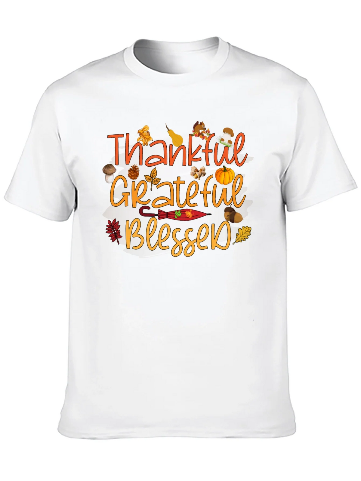 Thankful Grateful Blessed Fall T-Shirt product image 12