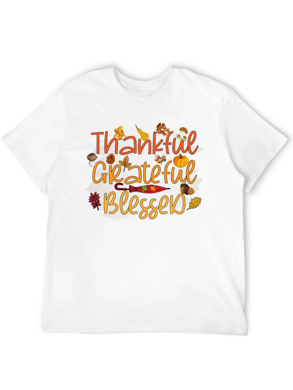 Thankful Grateful Blessed Fall T-Shirt product image 3
