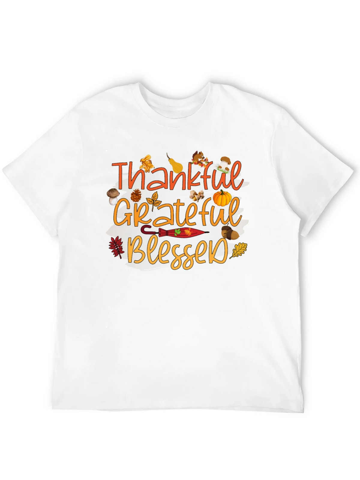 Thankful Grateful Blessed Fall T-Shirt product image 3