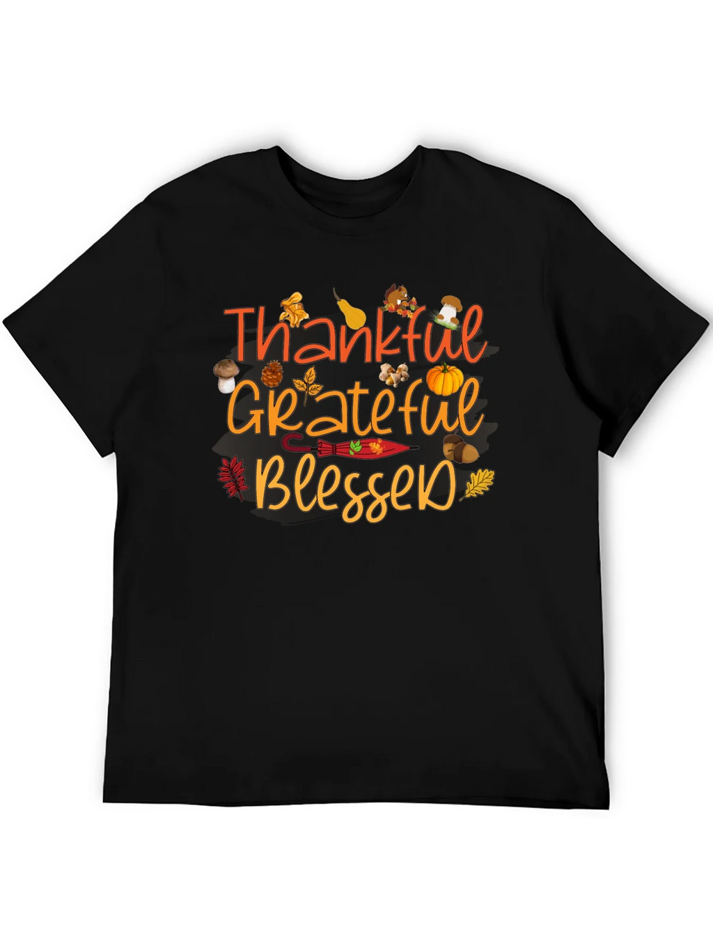 Thankful Grateful Blessed Fall T-Shirt product image 8