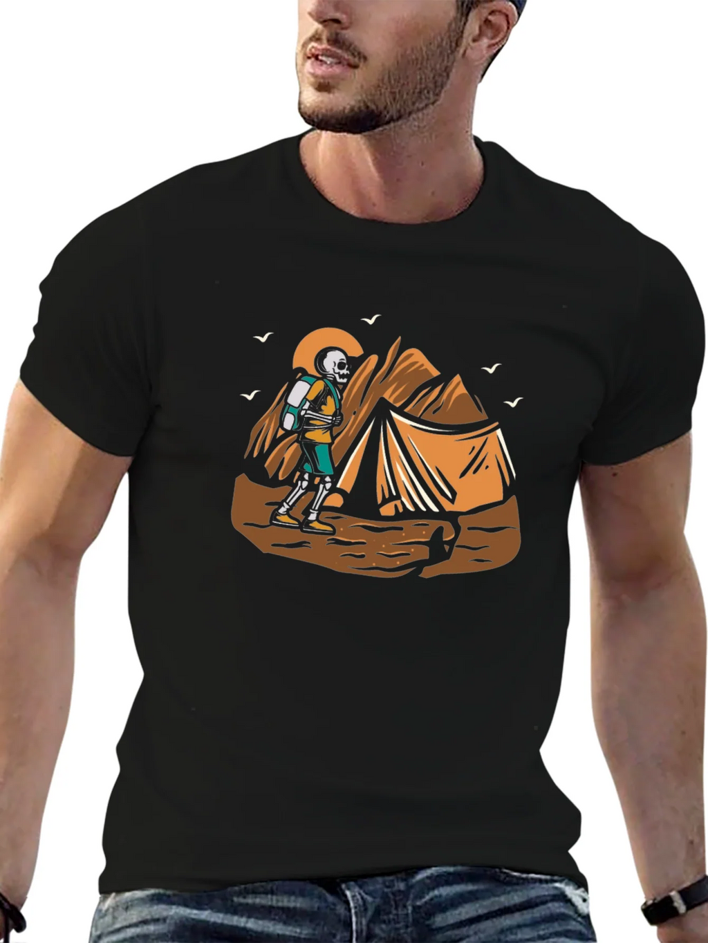 Skeleton Hiker Graphic Tee product image 9