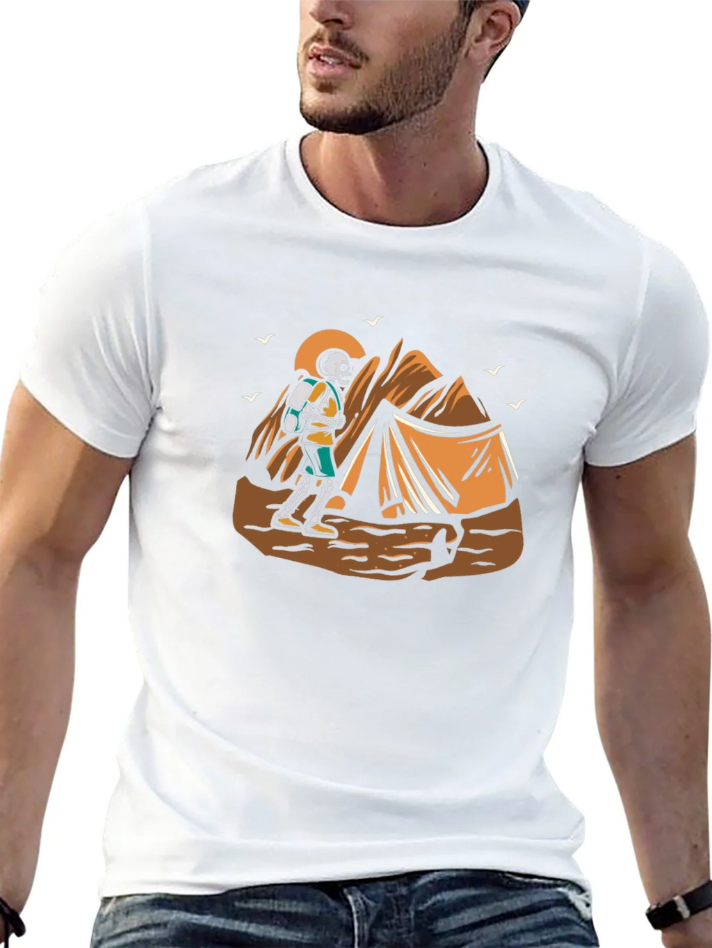 Skeleton Hiker Graphic Tee product image 4