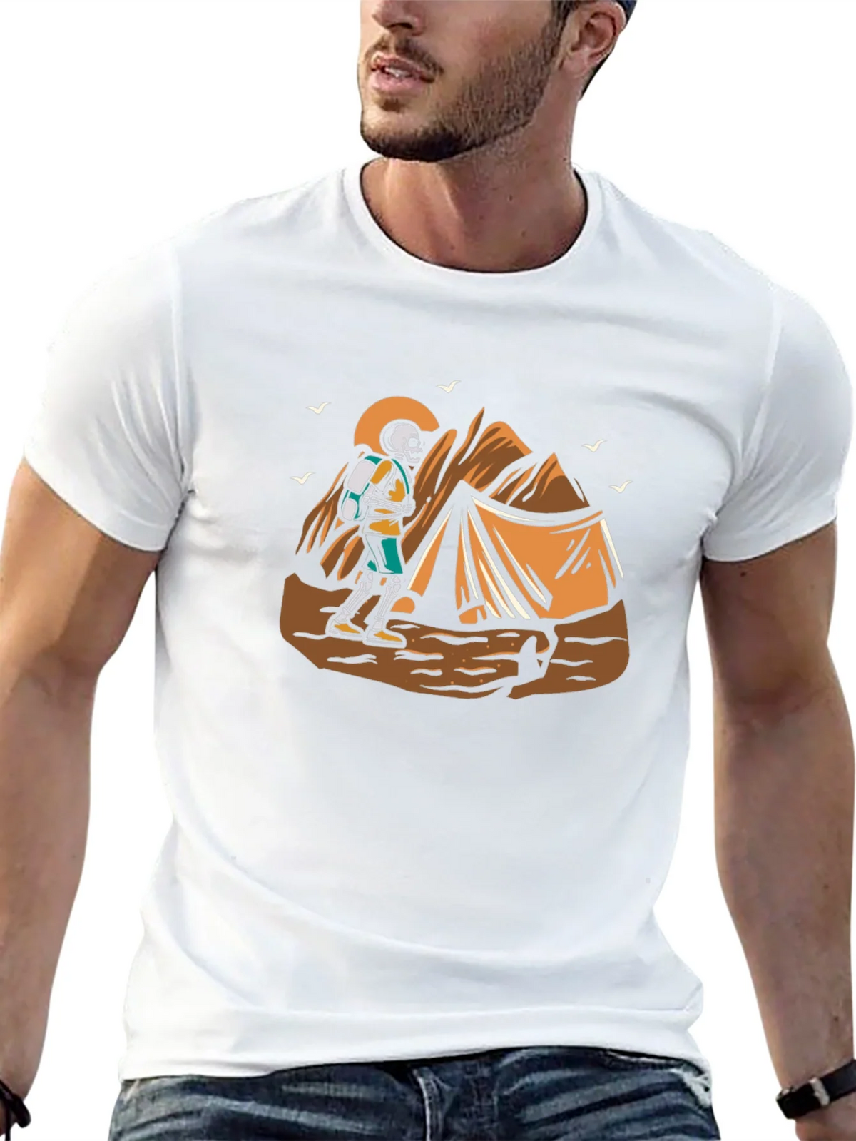 Skeleton Hiker Graphic Tee product image 4